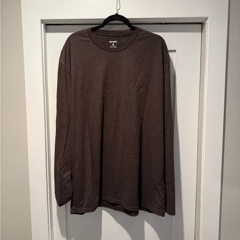 Men's True Classic Long-Sleeve Crewneck Shirt - Brown